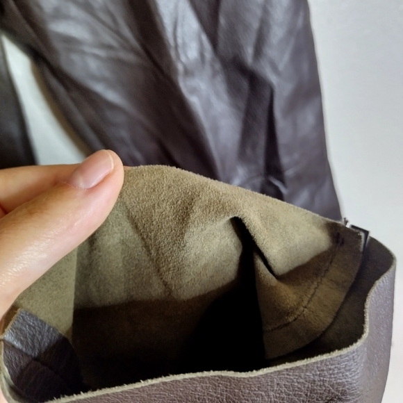 GENNY butterysoft Italian Leather Straight Leg Pants Runway '93 Sz 8 - Picture 6 of 14